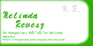 melinda revesz business card